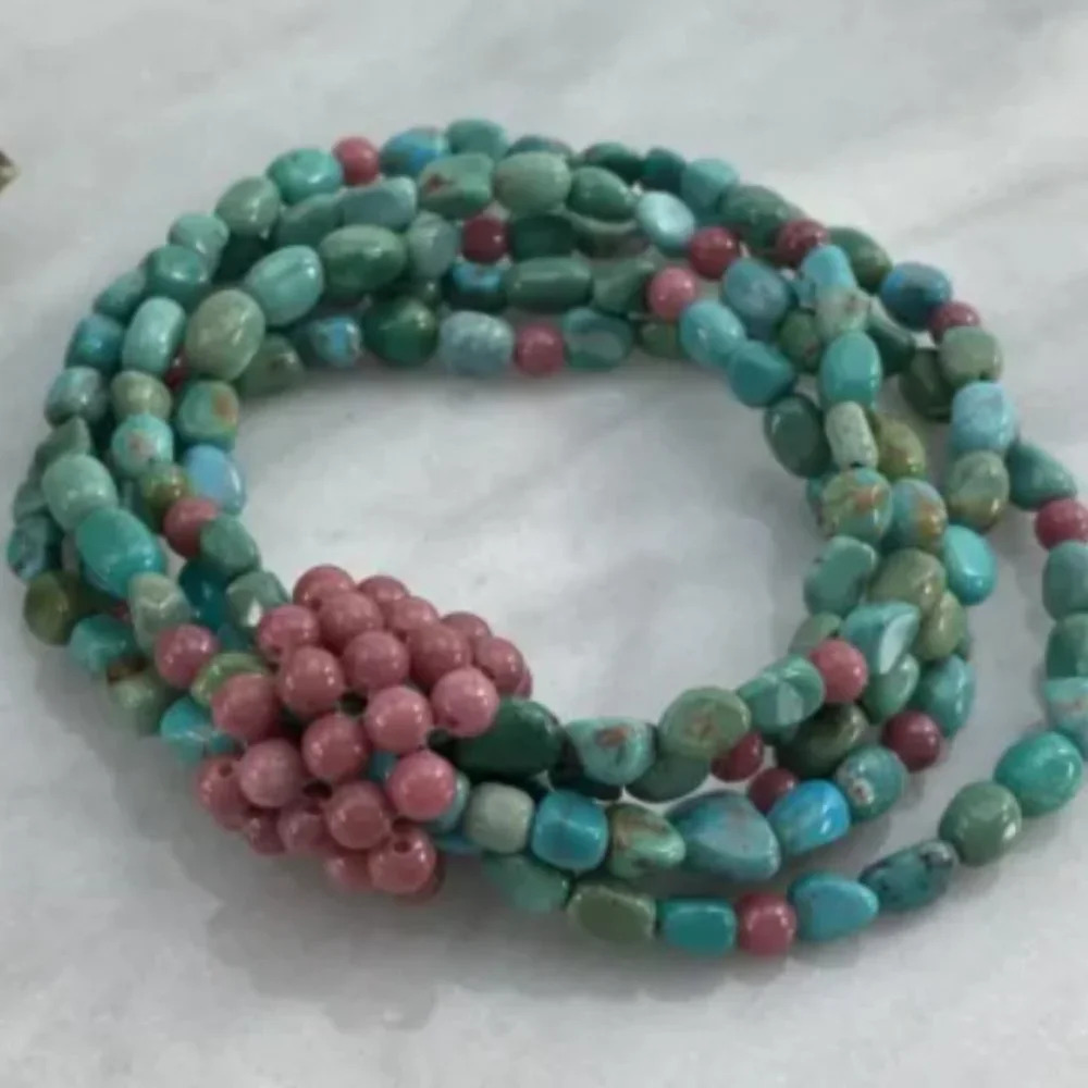 SX Sally C. Treasures Turquoise Five Strand Bracelet